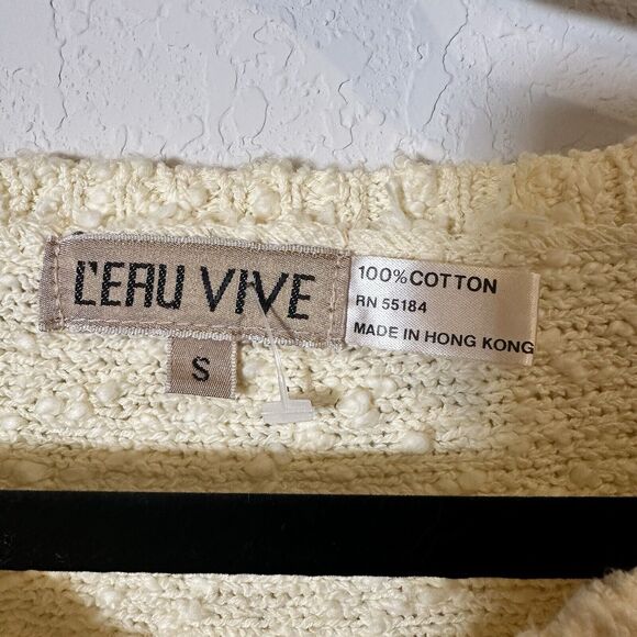 Vintage Leau Vive Sweater Women’s Size Small Fruit Kitschy Statement Dead Stock - Picture 6 of 8